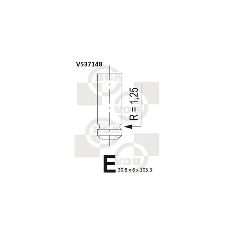 BGA Engine Exhaust Valve 30mm Head V537148