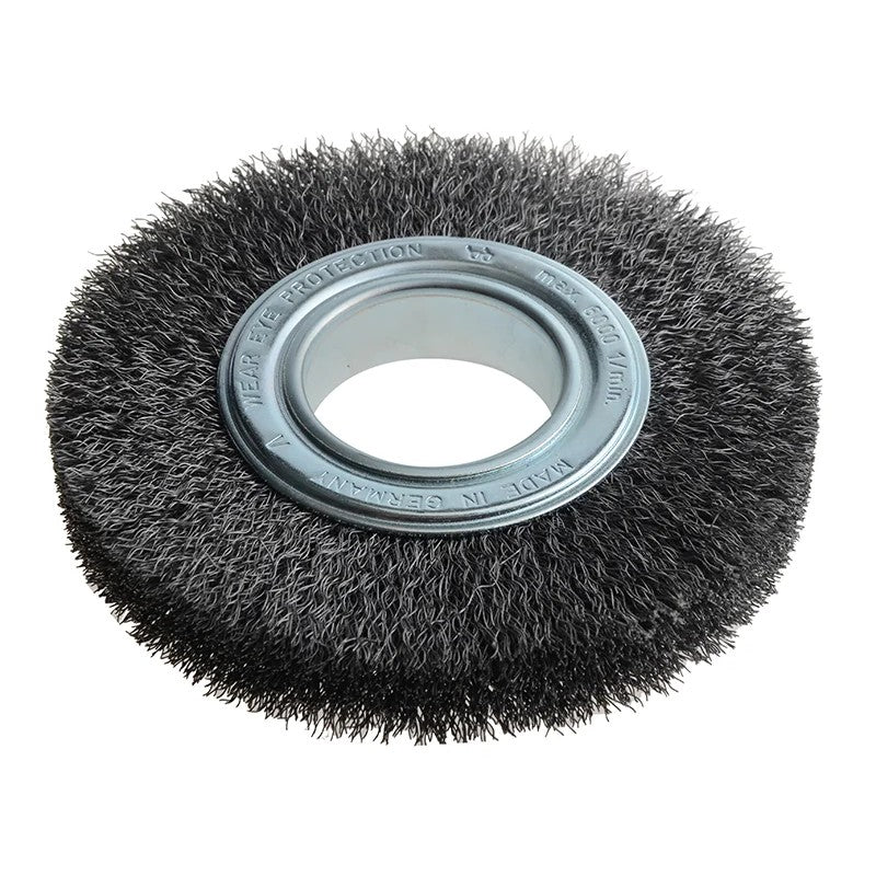 Lessmann Wheel Brush D150mm x W23-25 x 50 Bore Steel Wire 0.30 + Adaptors Set 3