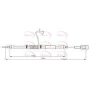 Apec Handbrake Cable Right Rear CAB1816