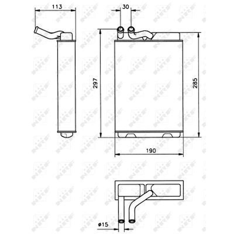NRF Heater Matrix Core Heat Exchanger 58149