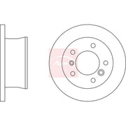 Apec 2 x Solid Rear Brake Discs DSK814