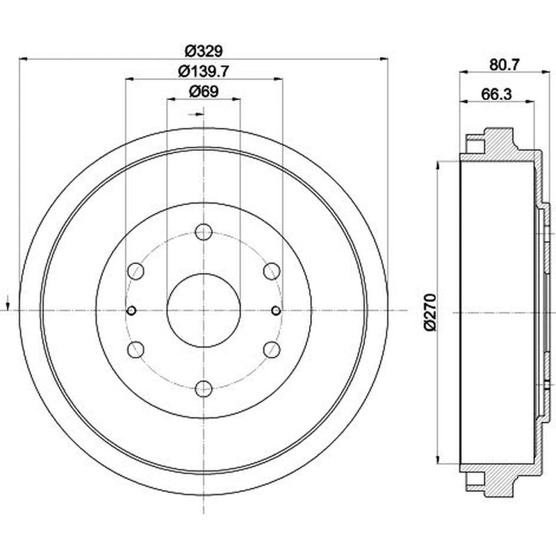 Mintex Brake Drum Assembly Rear MBD321