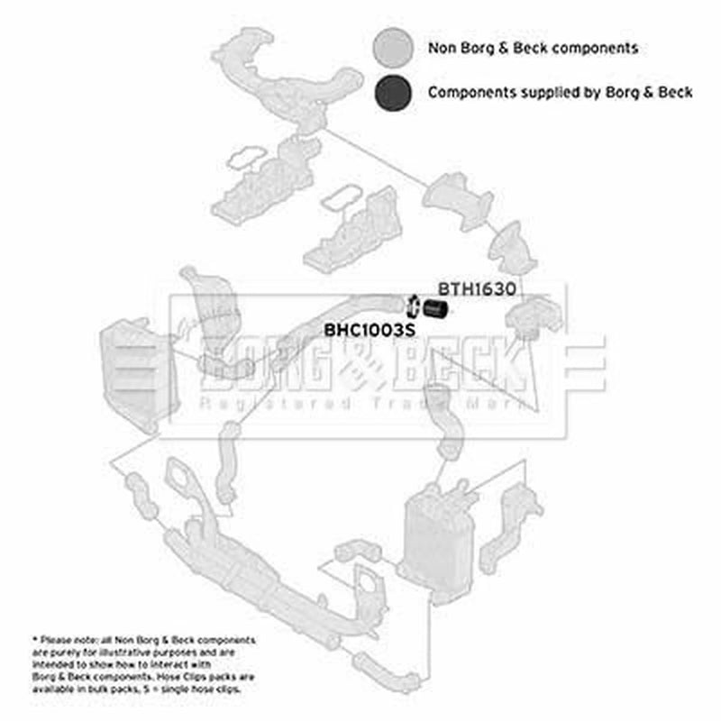 Borg & Beck Intercooler Turbo Charge Air Hose BTH1630