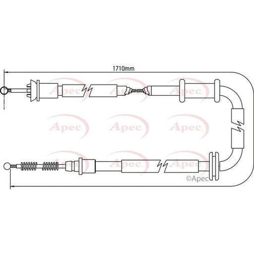 Apec Handbrake Cable Left Rear CAB1064