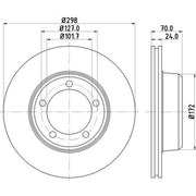 DON 2 x Front Brake Discs PCD20892