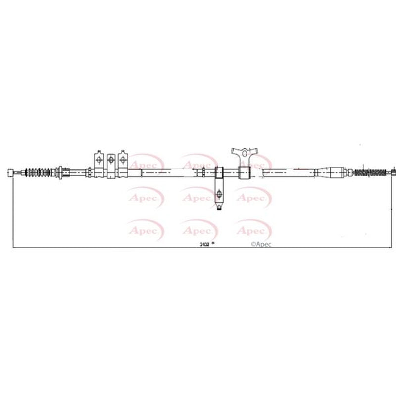 Apec Handbrake Cable Right Rear CAB1600