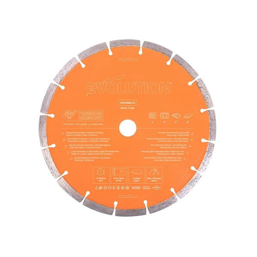 Evolution Premium Diamond Disc Cutter Blade 230 x 22.2mm - PD230SEG-CS