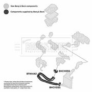 Borg & Beck Intercooler Turbo Charge Air Hose BTH1442