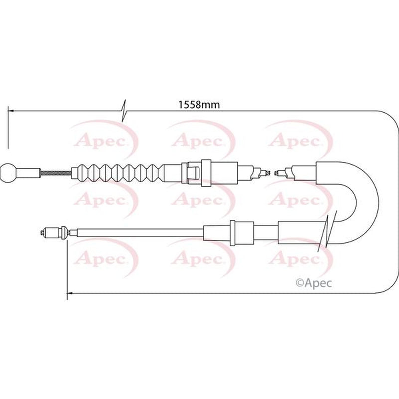 Apec Handbrake Cable Left Rear CAB1547