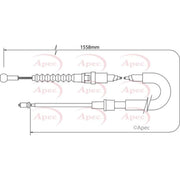 Apec Handbrake Cable Left Rear CAB1547