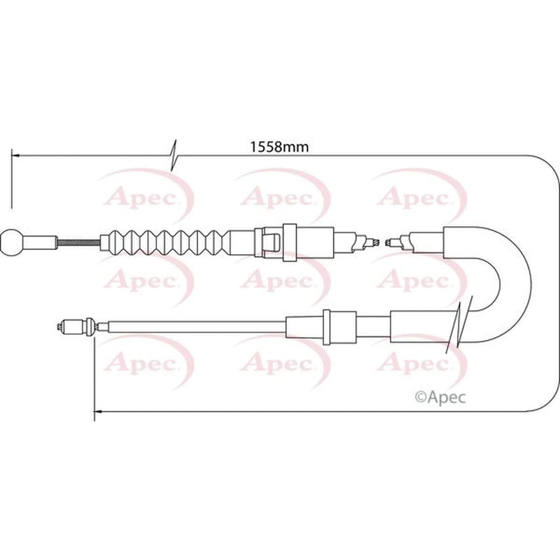 Apec Handbrake Cable Left Rear CAB1547