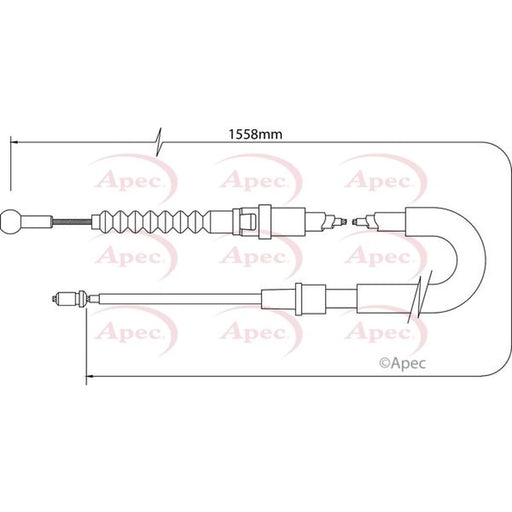 Apec Handbrake Cable Left Rear CAB1547