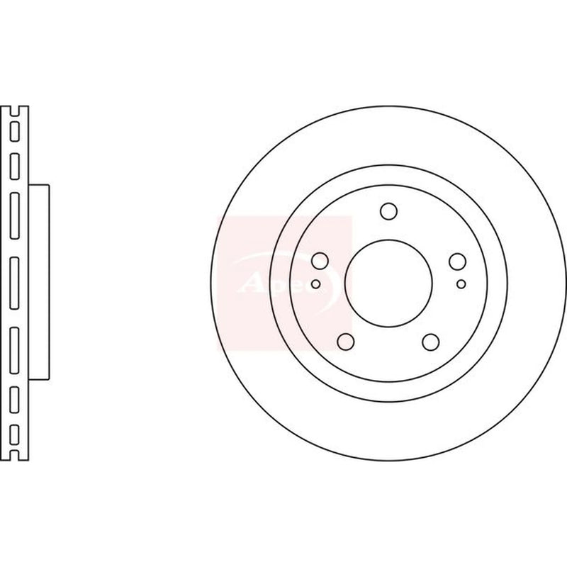 Apec 2 x Vented Front Brake Discs DSK2356