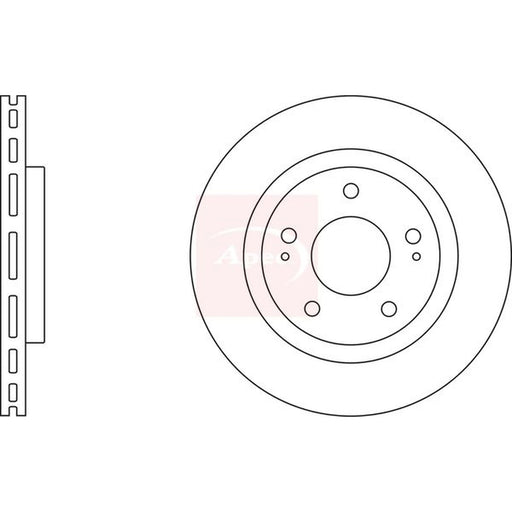 Apec 2 x Vented Front Brake Discs DSK2356