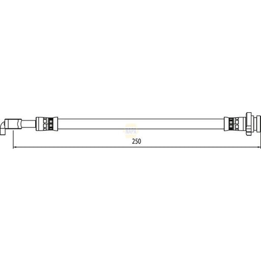 NAPA Brake Hydraulic Hose Line Rear Left NBH1290