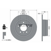 Textar 2 x Solid Rear Brake Discs 92042600