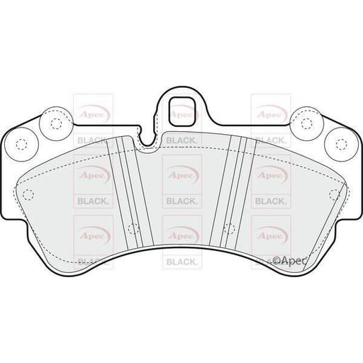 APEC Black Brake Pads (Front) (R90) PAD1314B fits VW Porsche Cayenne Cayenne Apec  - Town Parts