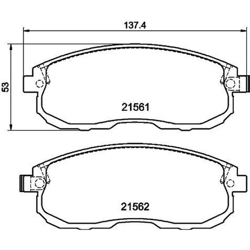 Mintex Front Brake Pad Set MDB3838