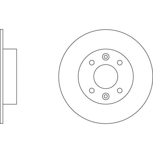 Apec Brake Disc Front Fits Renault Clio R5 Apec  - Town Parts