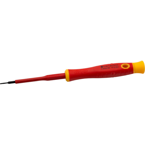 Sealey VDE Precision Screwdriver Slotted 1.5 x 75mm