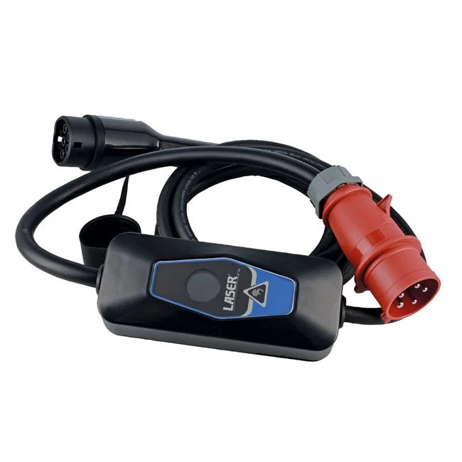 Laser Tools EV Charging Cable - 32A Three Phase T2 Female-CEE Plug (5 pin)