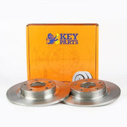 Key Parts 2 x Solid Rear Brake Discs KBD5332