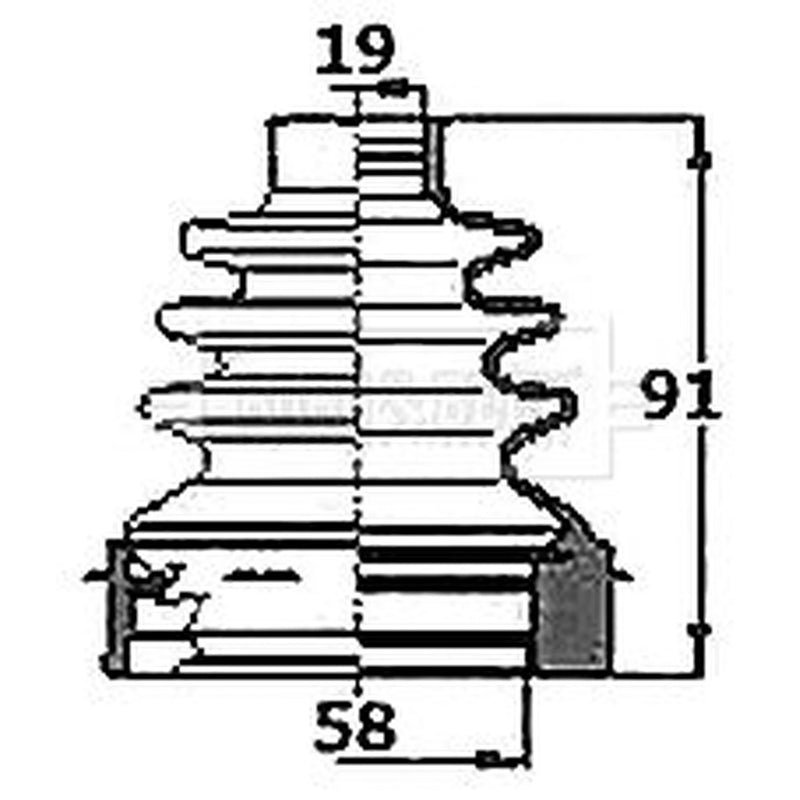 Borg & Beck Drive Shaft Bellow Kit Front Left BCB6144