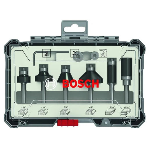 Bosch Powertool Accessories PRO Router Bit Trim and Edging Set, 6 Piece