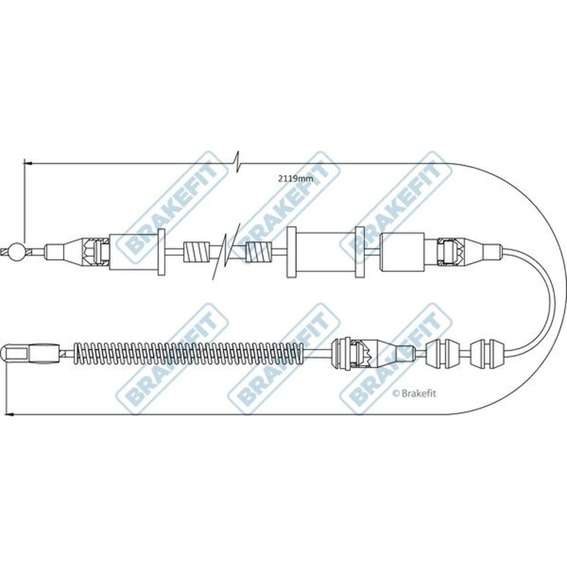 Apec Handbrake Cable Right Rear BBC3481