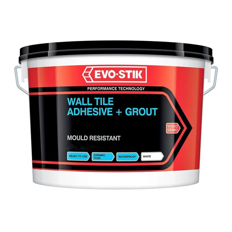 Evo-Stik Mould Resistant Wall Tile Adhesive & Grout 1 litre - 30811580