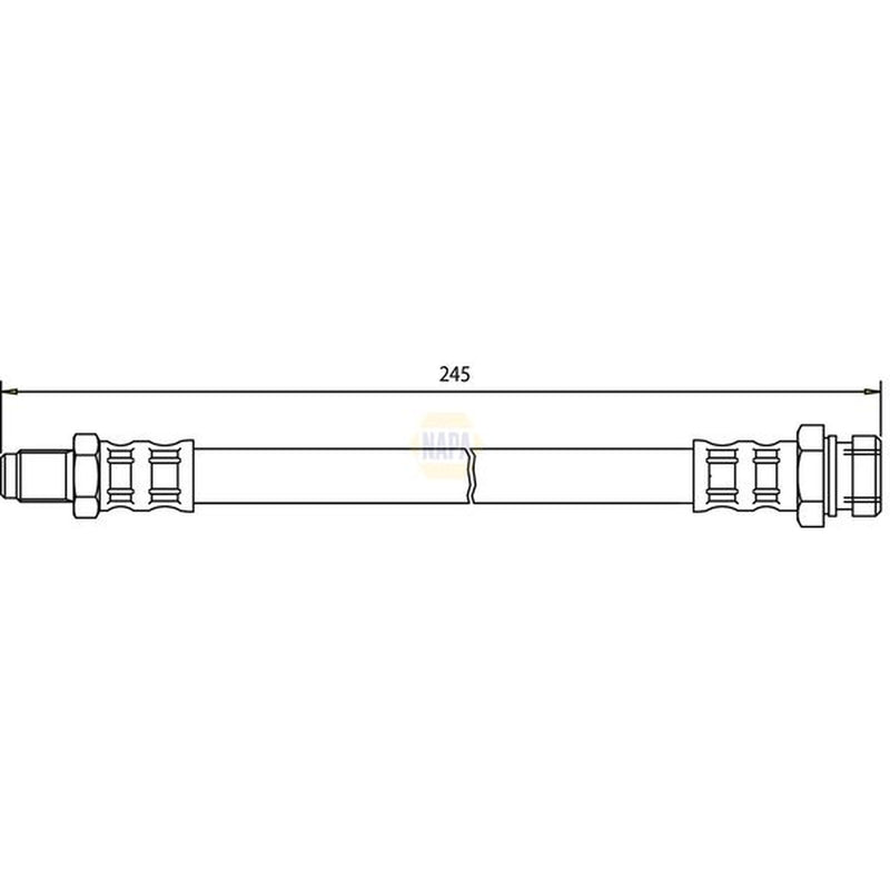 NAPA Brake Hydraulic Hose Line Front NBH1319