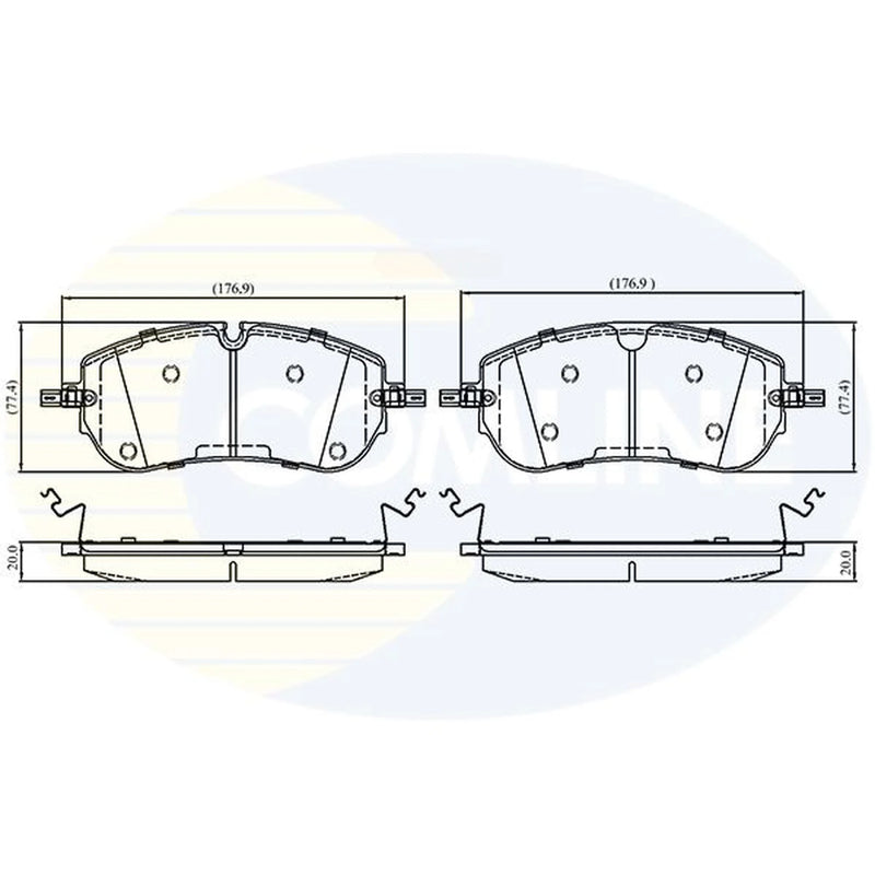 Comline 4 x Front Brake Pad Set CBP33973