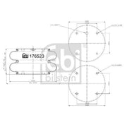 Febi Air Suspension Bellow 368mm 176523