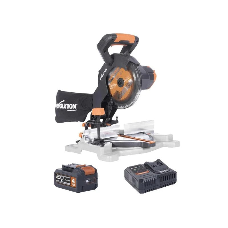 Evolution R185CMS-Li EXT Compound Mitre Saw 18V 1 x 4.0Ah Li-ion - 088-0001A