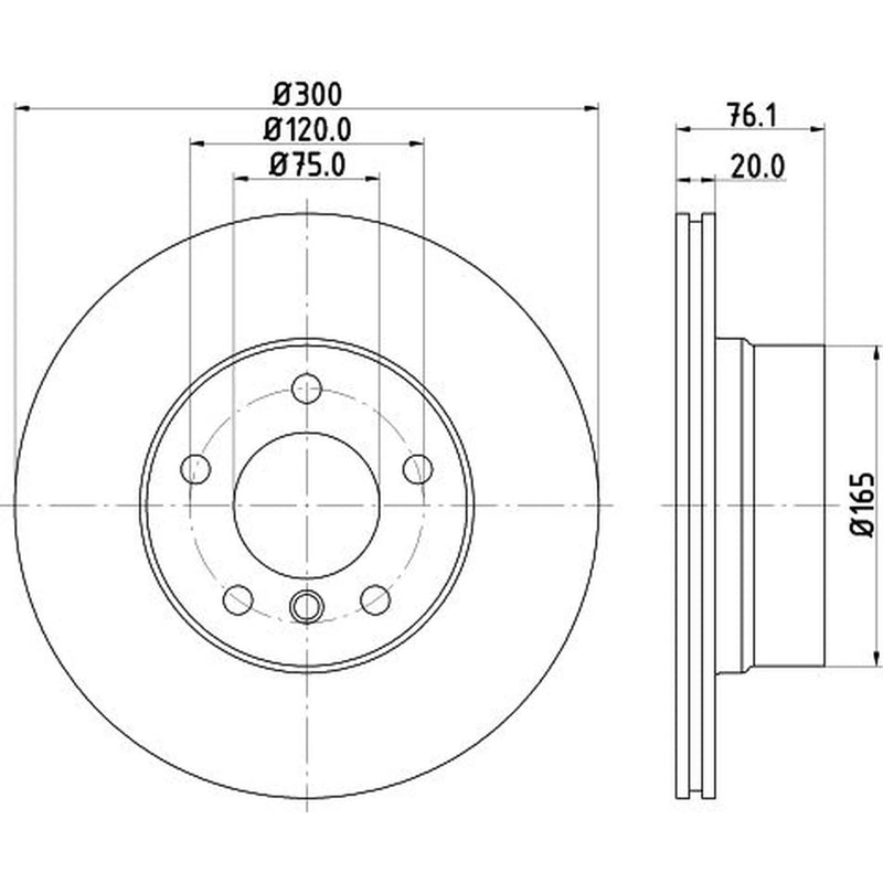DON 2 x Internally Vented Rear Brake Discs PCD13902