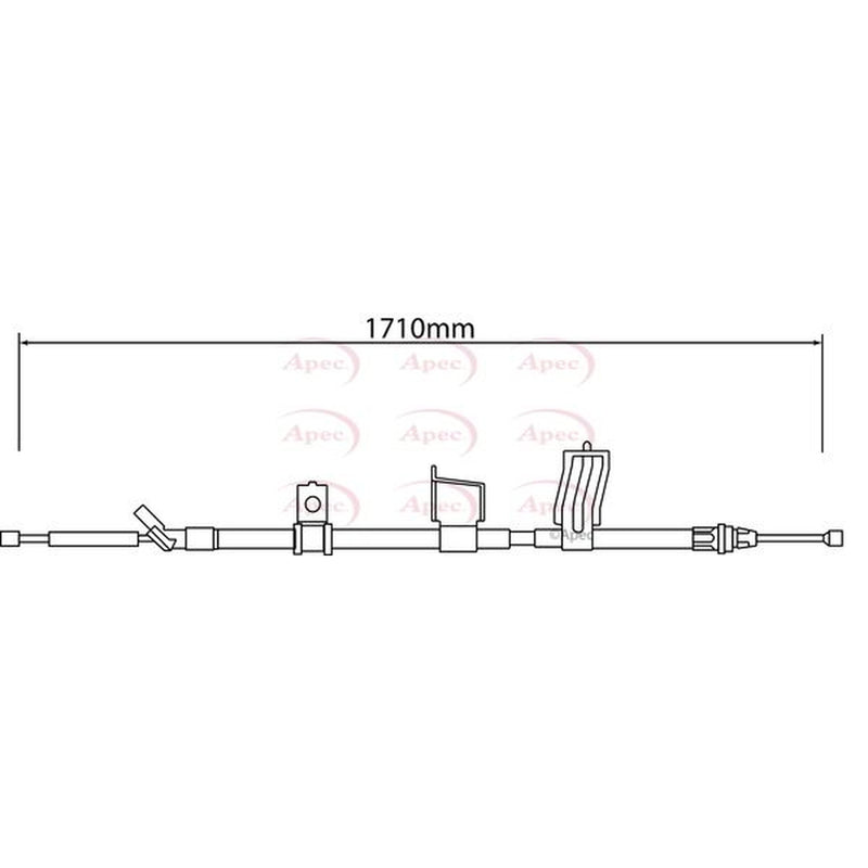 Apec Handbrake Cable Right Rear CAB1318