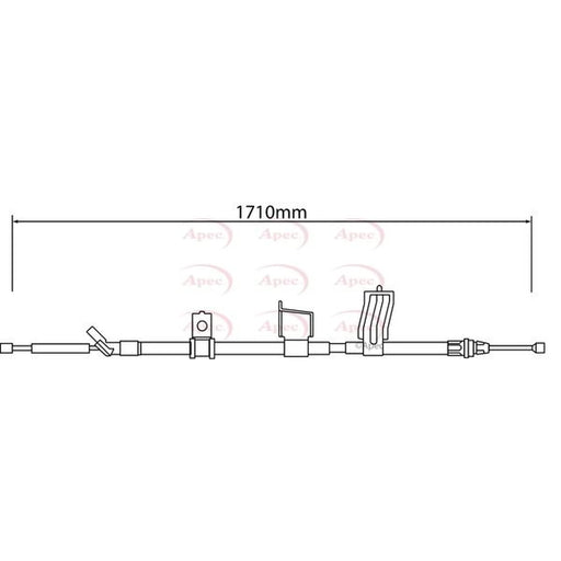 Apec Handbrake Cable Right Rear CAB1318