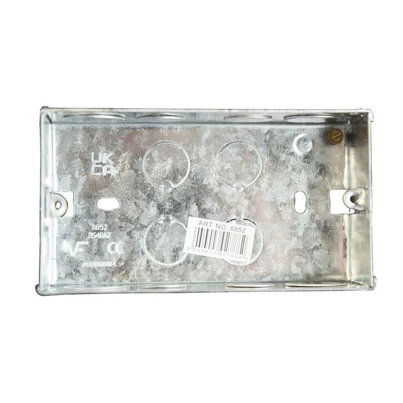 Dencon Metal Back Box 2-Gang 25-45mm