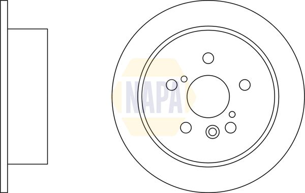 NAPA Brake Disc Set Solid