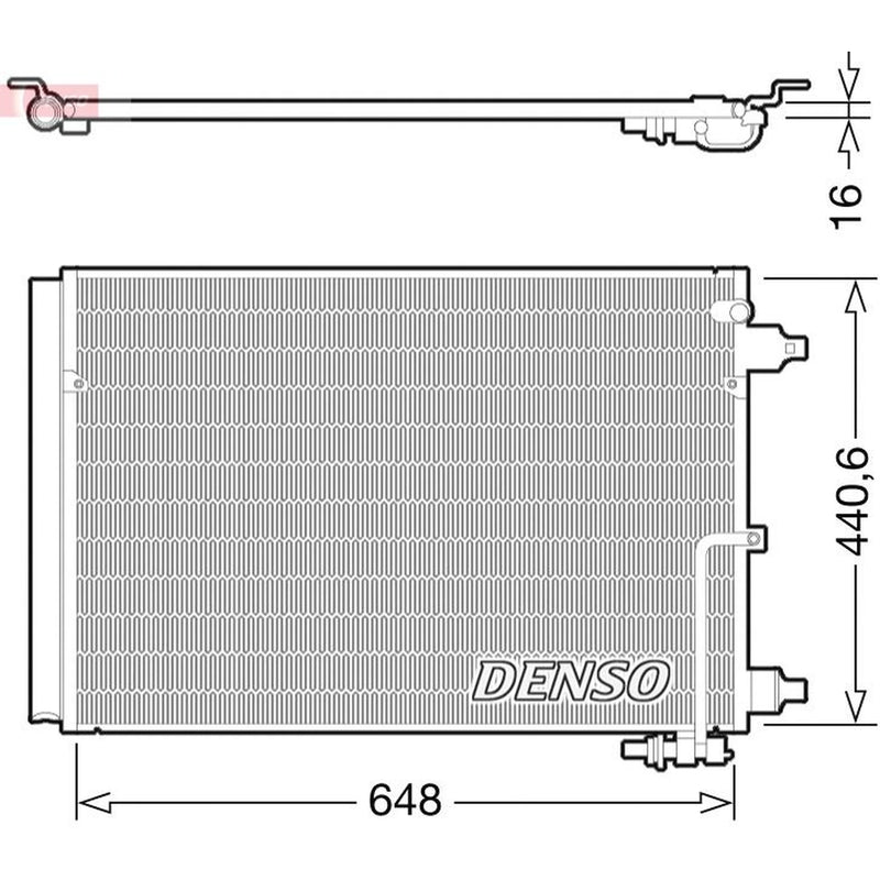 Denso Air Conditioning Condenser DCN02025
