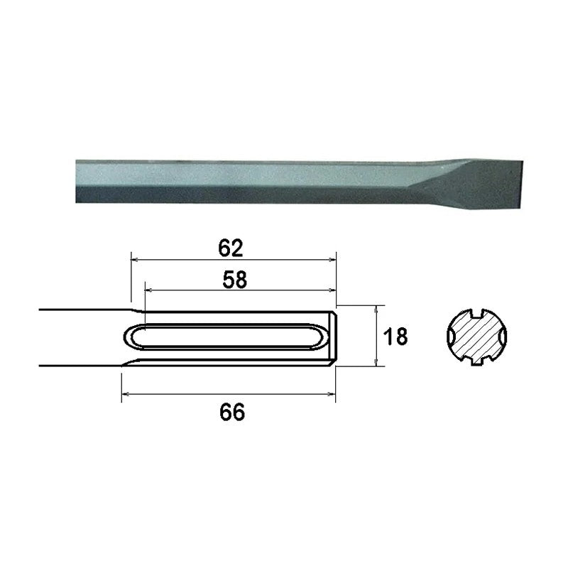 Faithfull SDS Max Chisel 300-400mm