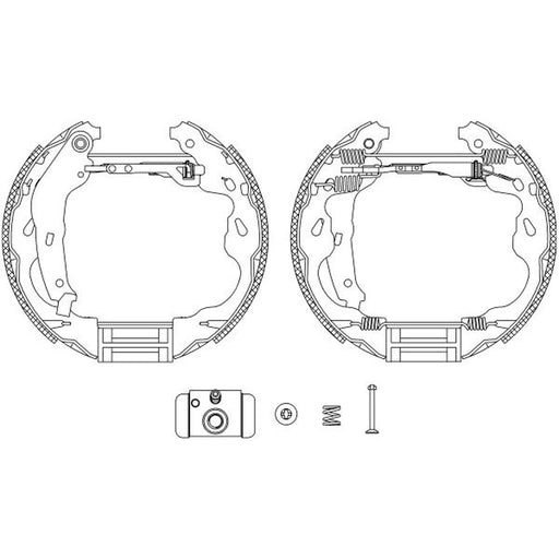 Mintex Brake Shoe Set Axle Kit MSP276