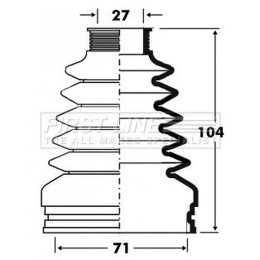 First Line Drive Shaft Bellow Kit Front Left Thermoplast FCB2878