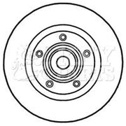 Key Parts 2 x Solid Rear Brake Discs KBD5813S