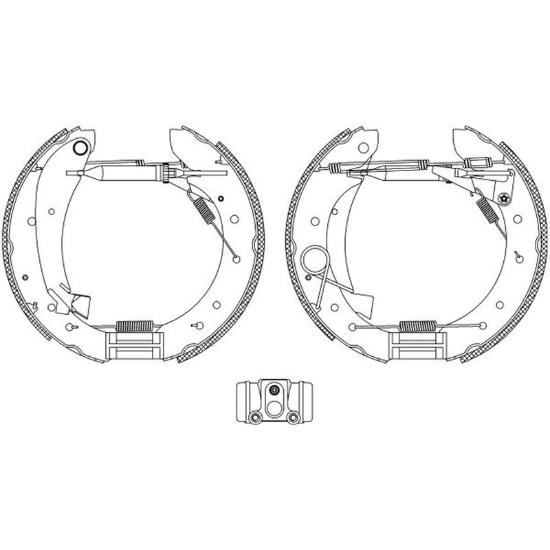Mintex Brake Shoe Set Axle Kit MSP128