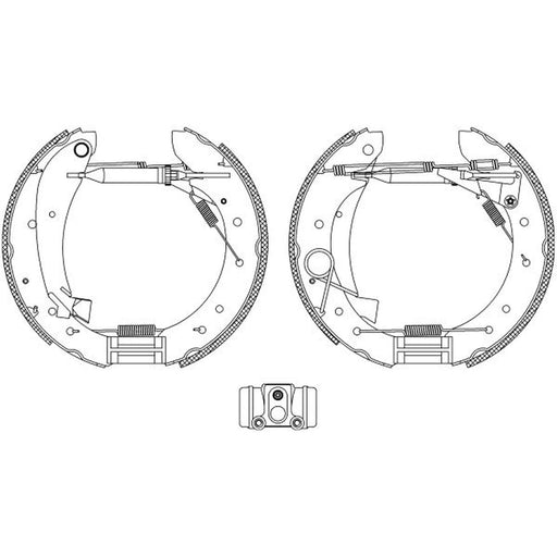 Mintex Brake Shoe Set Axle Kit MSP128