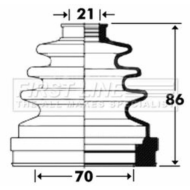 First Line Drive Shaft Bellow Kit Front Left FCB2899