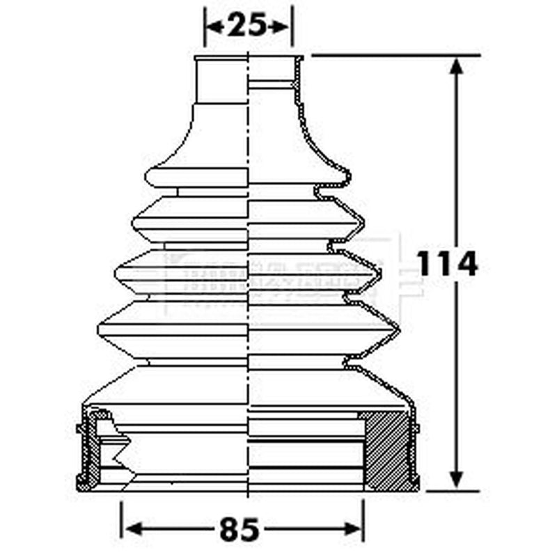 Borg & Beck Drive Shaft Bellow Kit Front Left Ther BCB6269