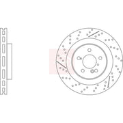 Apec 2 x Vented Rear Brake Discs DSK3346