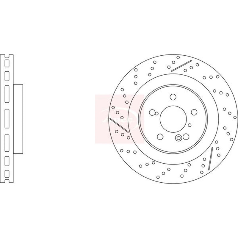 Apec 2 x Vented Rear Brake Discs DSK3346